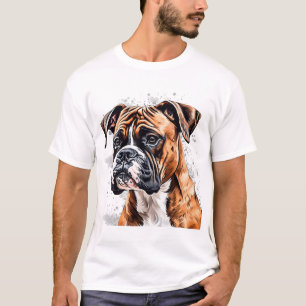 Boxer Buddy Portable Foto-Realistic Dog Design T-Shirt