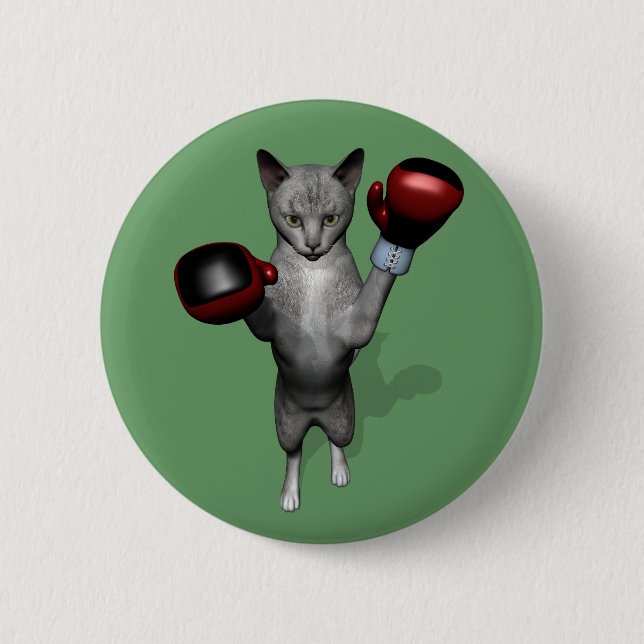 Boxer Cat Button (Vorderseite)