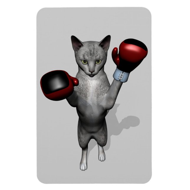 Boxer Cat Magnet (Vertikal)
