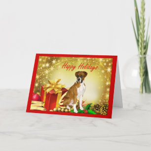 Boxer Christmas Card Geschenke Feiertagskarte