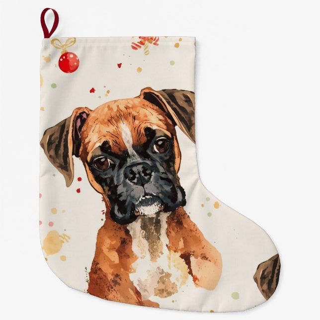 Boxer christmas großer weihnachtsstrumpf (Vorderseite)