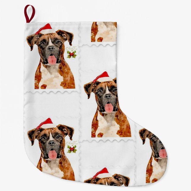 Boxer christmas großer weihnachtsstrumpf (Vorderseite)