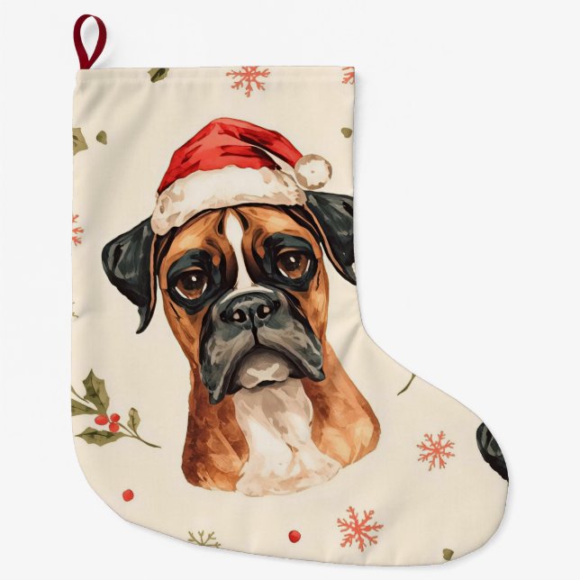 Boxer christmas großer weihnachtsstrumpf (Vorderseite)