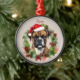 Boxer Christmas Pet Memorial Hund Breed Ornament Aus Metall