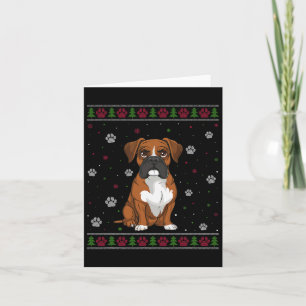 Boxer Christmas Sweater Xmas Haustier Hund Lover Karte