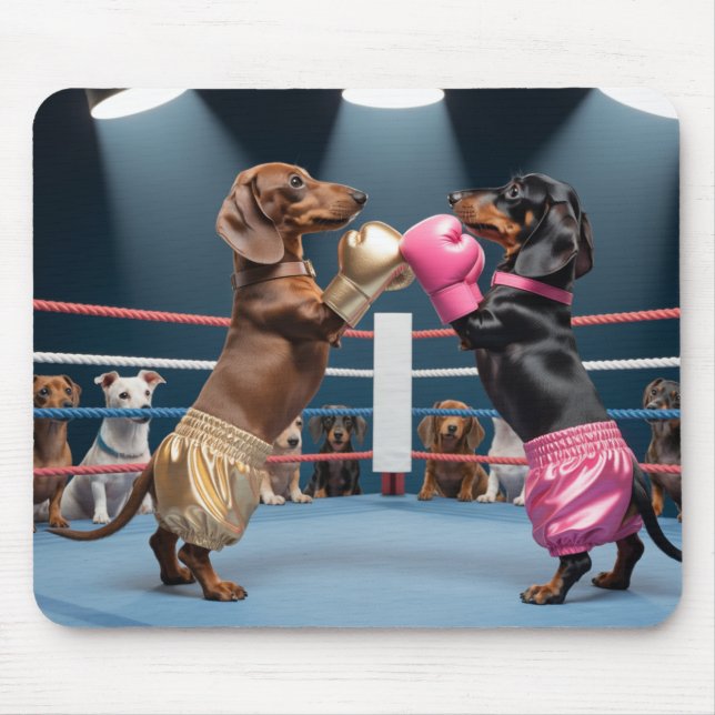 Boxer-Dackel-Mauspad Mousepad (Vorne)
