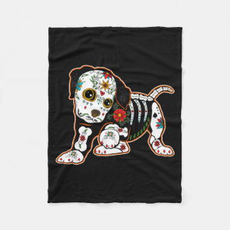 Boxer Dia De Los Muertos Tag Der Regierung Fleecedecke