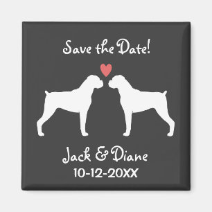 Boxer, die Save the Date Wedding sind Magnet