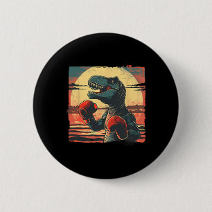 Boxer Dinosaur Boxen Dino Kickboxen T-Rex Boxen Button