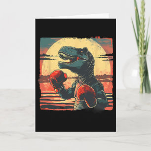 Boxer Dinosaur Boxen Dino Kickboxen T-Rex Boxen Karte