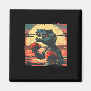Boxer Dinosaur Boxing Dino Kickboxing T-rex Boxing Magnet