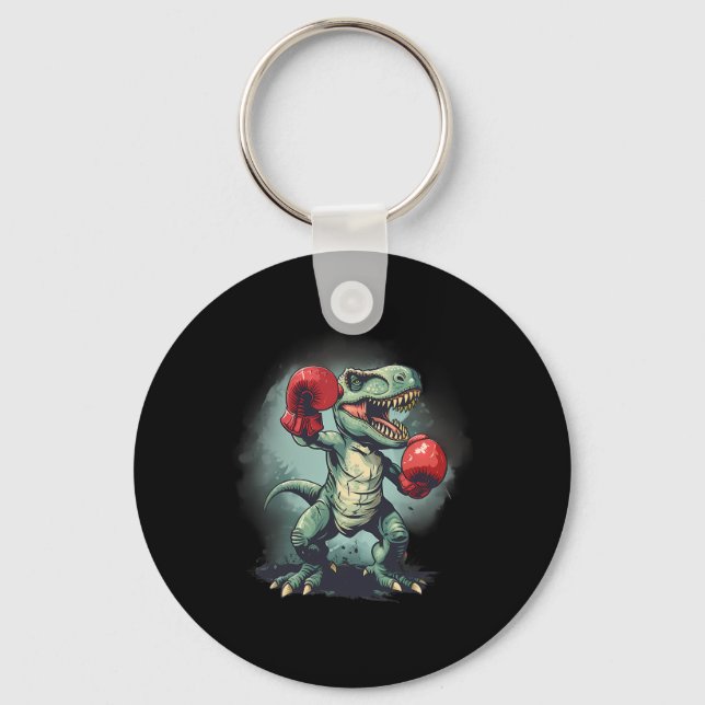 Boxer Dinosaur Boxing Dino Kickboxing T-rex Boxing Schlüsselanhänger (Vorderseite)
