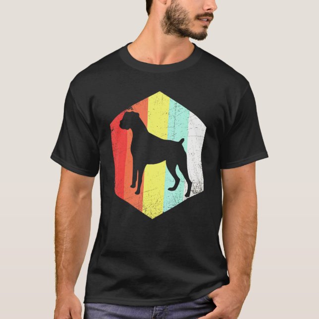 Boxer Distressed Dog T-Shirt (Vorderseite)