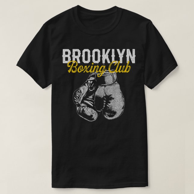 Boxer Distressed Retro Brooklyn Boxing T-Shirt (Design vorne)