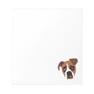 Boxer Dog 5.5" x 6" Notepad Notizblock