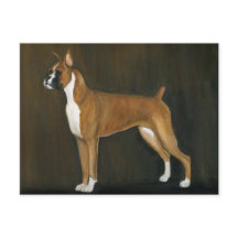 Boxer Dog Art Postcard