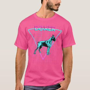 Boxer Dog Ästhetische Synthwave Boxer T-Shirt
