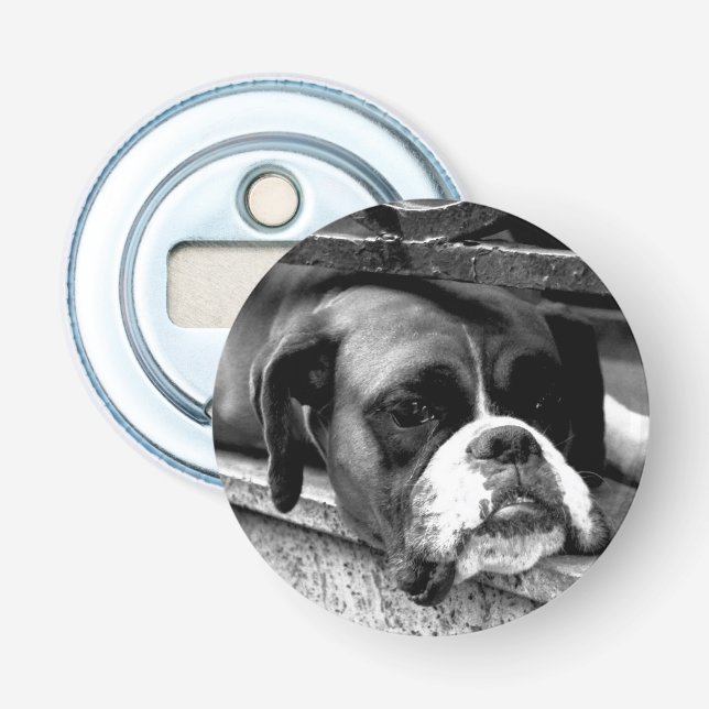 Boxer Dog auf Windows bocna Flaschenöffner (Vorderseite)