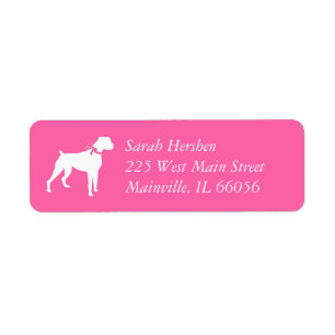 Boxer Dog Baby Dusche Pink Girl