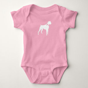 Boxer Dog Baby Dusche Pink Girl Strampler