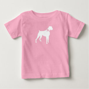Boxer Dog Baby Dusche Pink Girl T-shirt