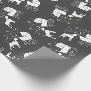 Boxer Dog Baby Dusche Welpe Grau Geschenkpapier