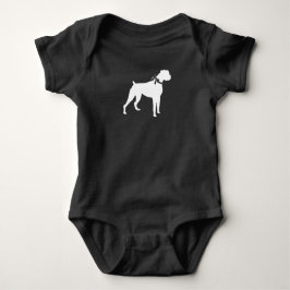 Boxer Dog Baby Dusche Welpe Grau Strampler
