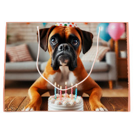 Boxer Dog Birthday Fun Große Geschenktüte