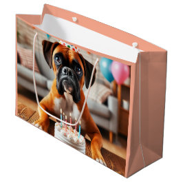 Boxer Dog Birthday Fun Große Geschenktüte