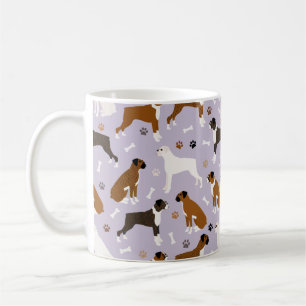 Boxer Dog Bones and Paws Tasse