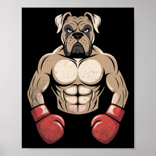 Boxer Dog Boxinghandschuhe Haustiere Hunde Boxer M Poster