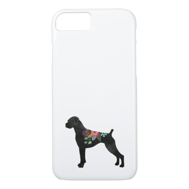 Boxer Dog Breed Natural Boho Silhouette Cas Case-Mate iPhone Hülle (Rückseite)