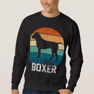 Boxer Dog Breed - Retro Rainbow Sunset Liebe Hund Sweatshirt
