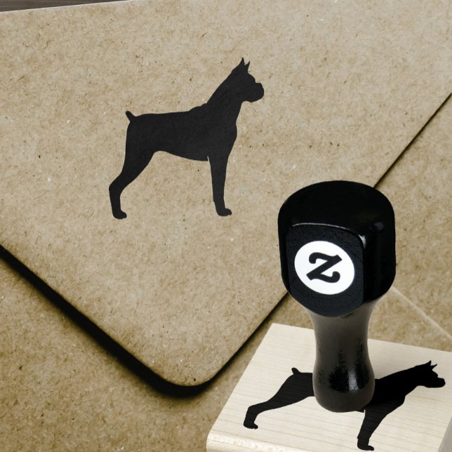 Boxer Dog Breed Silhouette Gummistempel (Von Creator hochgeladen)