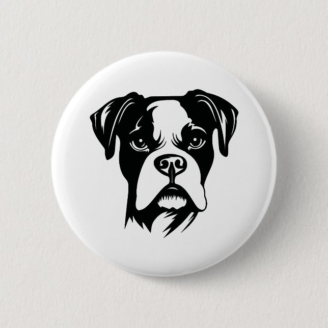 Boxer Dog Button (Vorderseite)