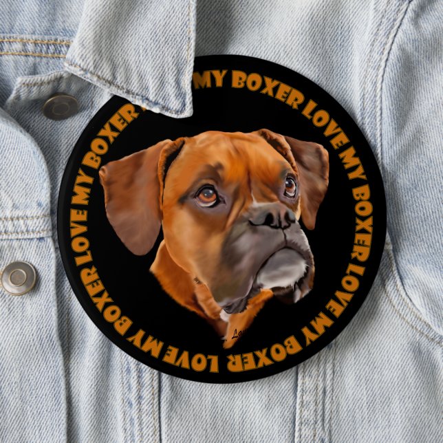 Boxer Dog Button (Beispiel)