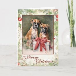 Boxer Dog Christmas Feiertagskarte