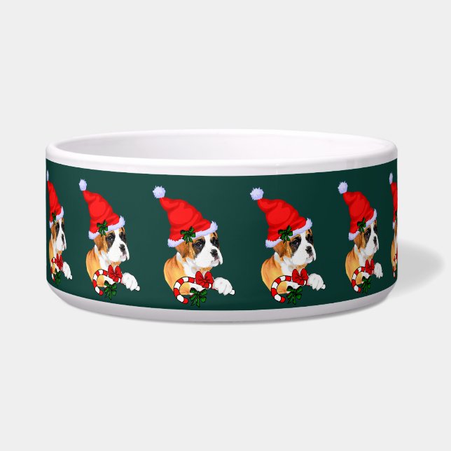 Boxer Dog Christmas Napf (Vorderseite)