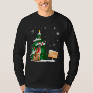 Boxer Dog Christmas Reindeer Light Weihnachtsmannm T-Shirt