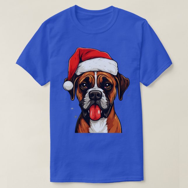 Boxer Dog Christmas T-Shirt (Design vorne)