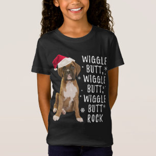 Boxer Dog Christmas - Wiggle Hintern Rock T-Shirt