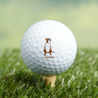 Boxer Dog Design Golfball