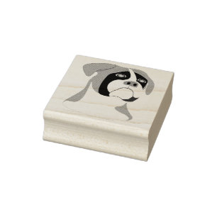 Boxer Dog Design Gummistempel