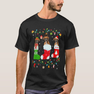 Boxer Dog Drei Weihnachtssocken Sweater Xmas Dog T-Shirt