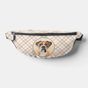 Boxer Dog Fawn Malerei Unzugeschnittenes Ohr Niedl Bauchtasche