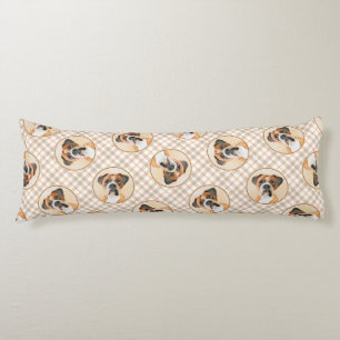 Boxer Dog Fawn Malerei Unzugeschnittenes Ohr Niedl Seitenschläferkissen