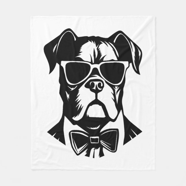 Boxer Dog Fleecedecke (Vorderseite)