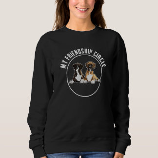 Boxer Dog Friendship Circle Dog Eigentümer Pun Slo Sweatshirt