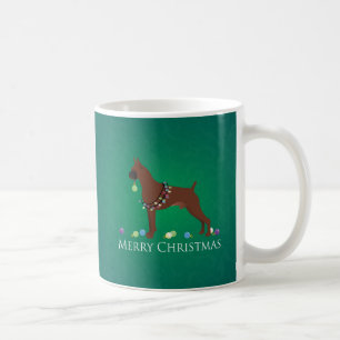 Boxer Dog Frohe Weihnachtsgestaltung Tasse
