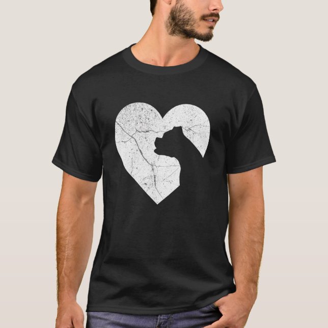 Boxer Dog Funny Heart Valentine's Day Dog Dad Mom T-Shirt (Vorderseite)